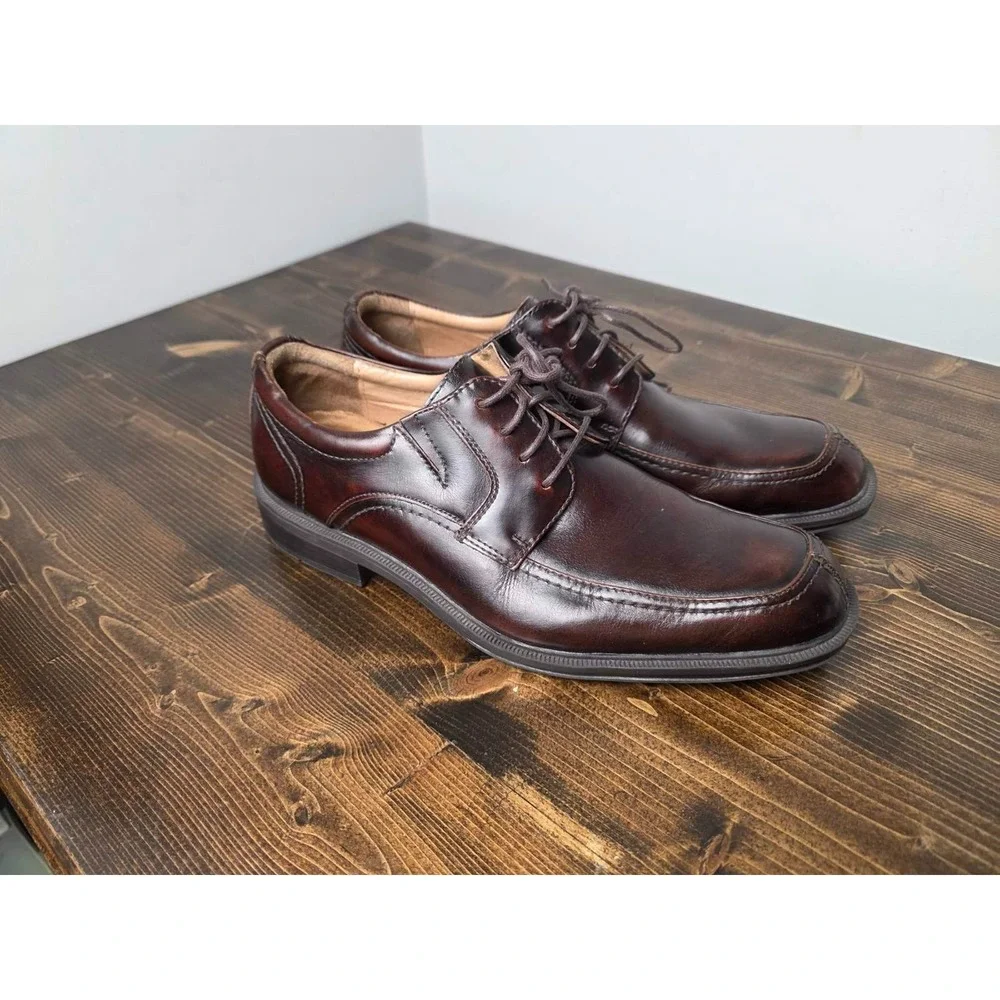 Florsheim Billings Men's 10 D Shoes Brown Leather Derby Square Toe Oxford‎ 13113